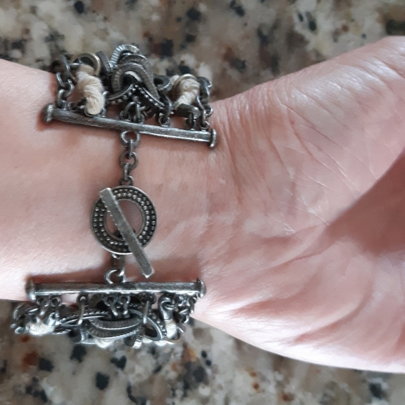 NWOT Handmade Metal & Hemp Bracelet - Picture 4 of 5